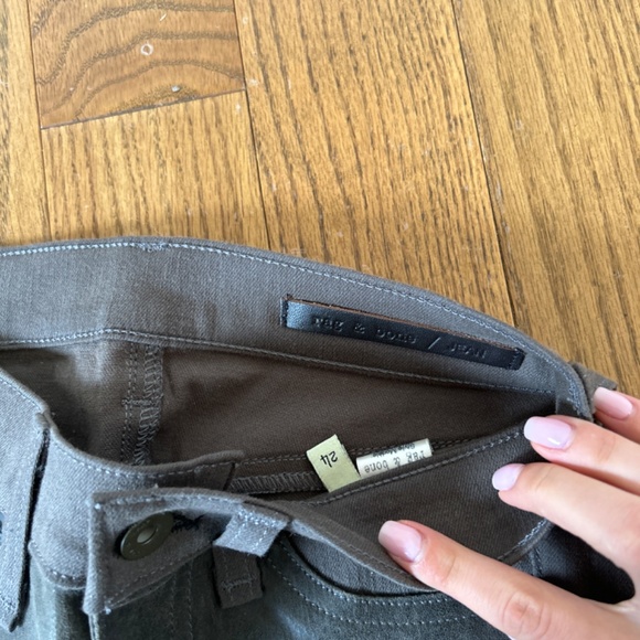 Lamb Leather Front Skinny Jeans - Picture 2 of 3